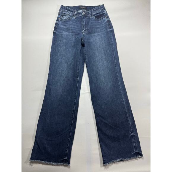 Judy Blue Women's Wide Leg Blue Stretch Denim Jeans - Size 1/25 (25x32) - Picture 1 of 6